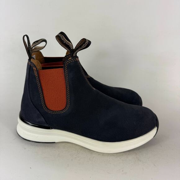 Blundstone Chelsea Boot Women's 9.5 Navy Suede Round Toe Pull-On Ankle 2147 - Picture 2 of 9